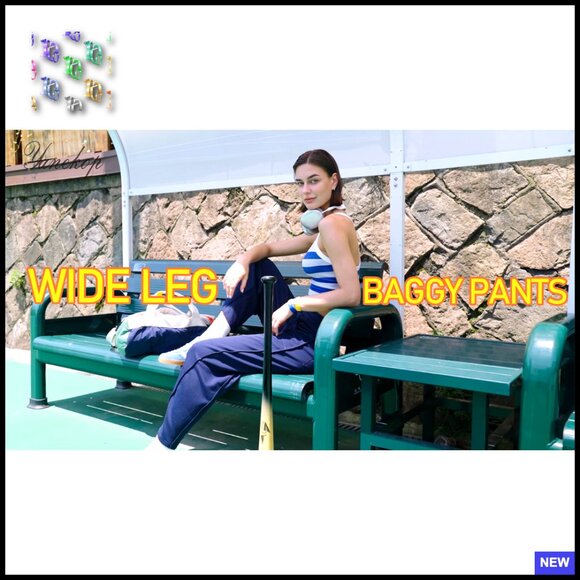 Wide Leg Palazzo Pants Baggy Casual Chic Lounge Drawstring Waist Comfort - Picture 7 of 7